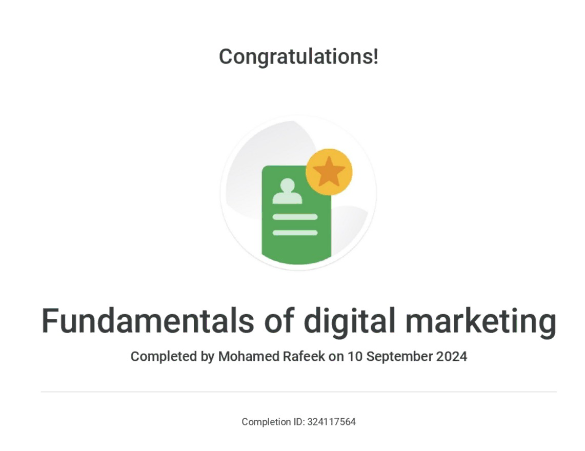 Mohamed-Rafeek-Fundamentals-of-digital-marketing-Achievement-Certificate-Google-skillshop-2024